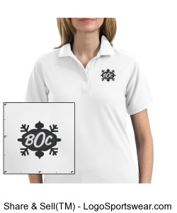Ladies Polo Shirt - BLACK LOGO Design Zoom